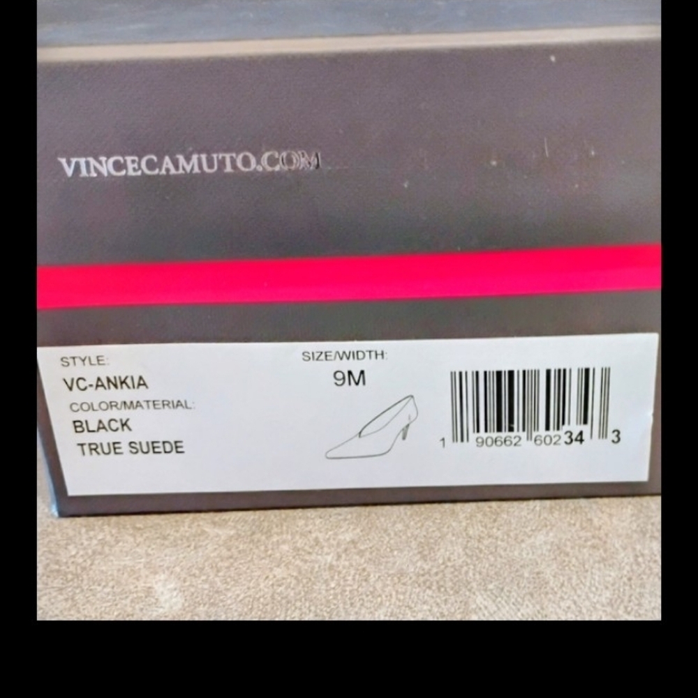 Vince Camuto Black True Suede Style VC-ANKIA High Heel Pumps - Picture 4 of 4